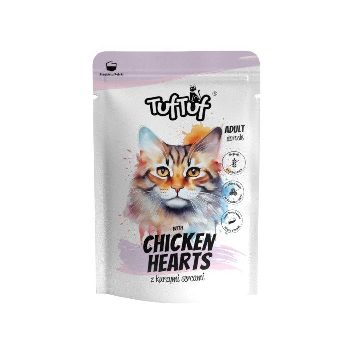 TUF TUF with chicken hearts - wet cat food - 100g