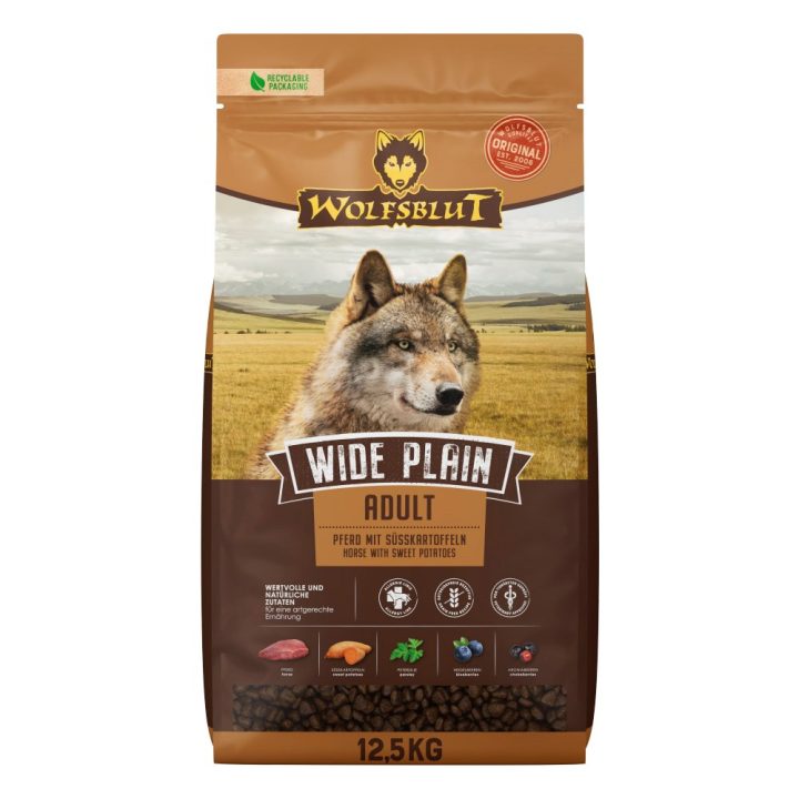 WOLFSBLUT Wide Plain Horse - dry dog food - 12 5kg