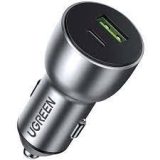 Ugreen 60980 mobile device charger Universal Silver Cigar lighter Fast charging Auto