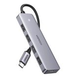 Ugreen Hub 4-in-1 USB-C Adapter to 4× USB 3.0 + USB-C Grey