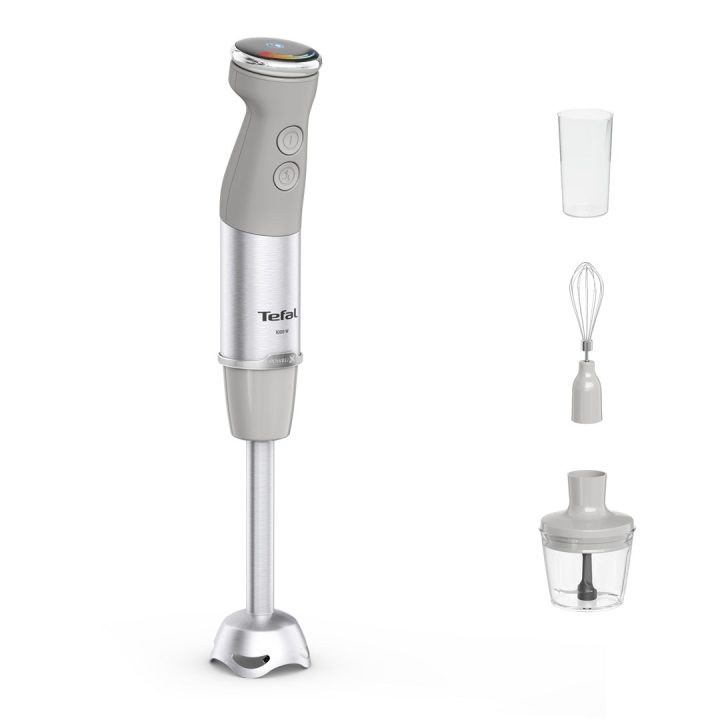 Tefal Quickchef+ HB673B30 blender Immersion blender 1000 W Grey Stainless steel