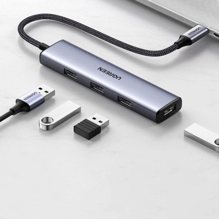 Ugreen USB Type-C HUB - 4× USB 3.2 Gen 1 Silver