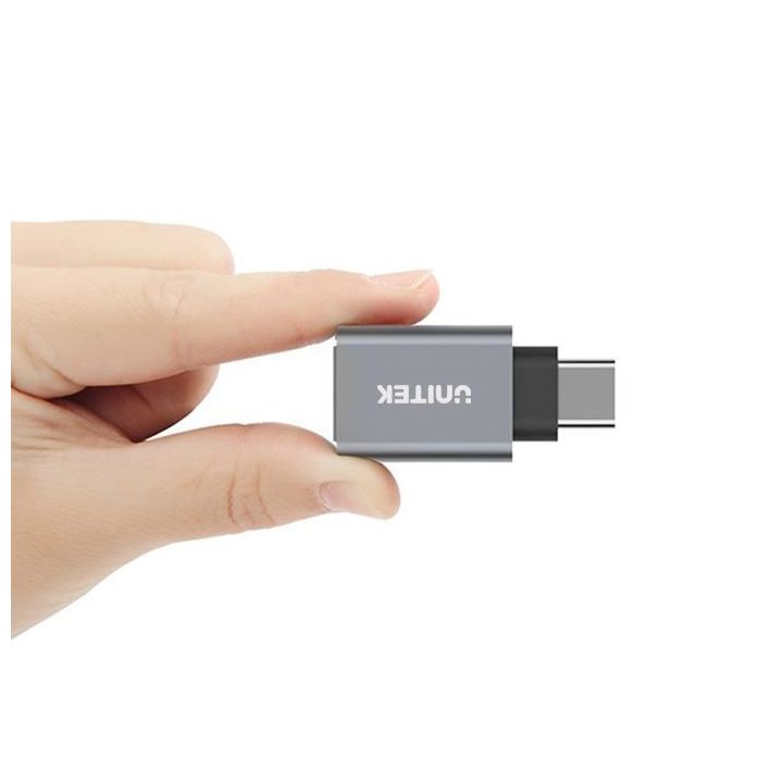 UNITEK Y-A025CGY cable interface/gender adapter USB Type-C USB Type-A Metallic