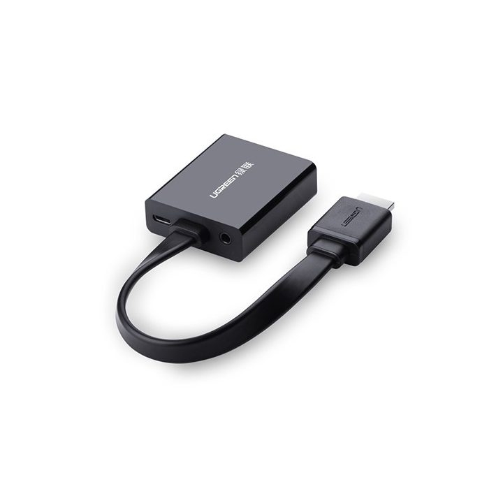 Ugreen 40248 video cable adapter 0.16 m VGA (D-Sub) HDMI + Micro-USB Black