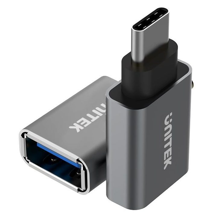 UNITEK Y-A025CGY cable interface/gender adapter USB Type-C USB Type-A Metallic