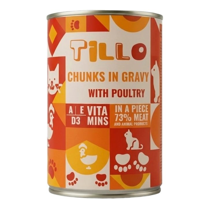 TILLO Chunks in gravy Poultry - wet cat food - 415g