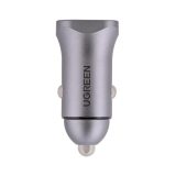 Ugreen USB Type-C / USB 24W Power Delivery Quick Charge car charger grey (30780)