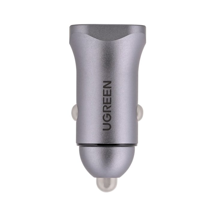 Ugreen USB Type-C / USB 24W Power Delivery Quick Charge car charger grey (30780)