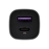 Ugreen USB Type-C / USB 24W Power Delivery Quick Charge car charger grey (30780)