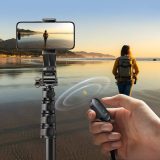 Ugreen selfie stick with stand and remote control LP680 1.8m (black)