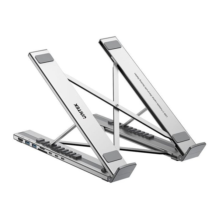 UNITEK D1137AGY01 laptop dock/port replicator Docking USB 3.2 Gen 1 (3.1 Gen 1) Type-C Silver