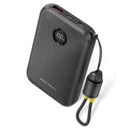 Vention 10000mAh Powerbank 2xUSB-C 1xUSB-A 22.5W black
