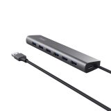 Trust Halyx - Type-A 5000 Mbit/s 7 Port USB 3.2 Gen1 Hub (silver)