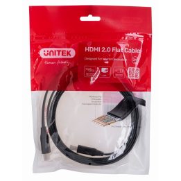 UNITEK HDMI CABLE 2.0 4K60HZ FLAT 2M C11063BK-2M