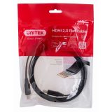 UNITEK HDMI CABLE 2.0 4K60HZ FLAT 2M C11063BK-2M