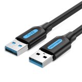 Vention USB 3.0 A Male to A Male Cable 0.5M Black PVC Type