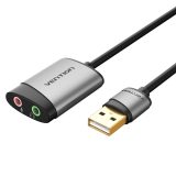 Vention USB External Sound Card 0.15M Gray Metal Type