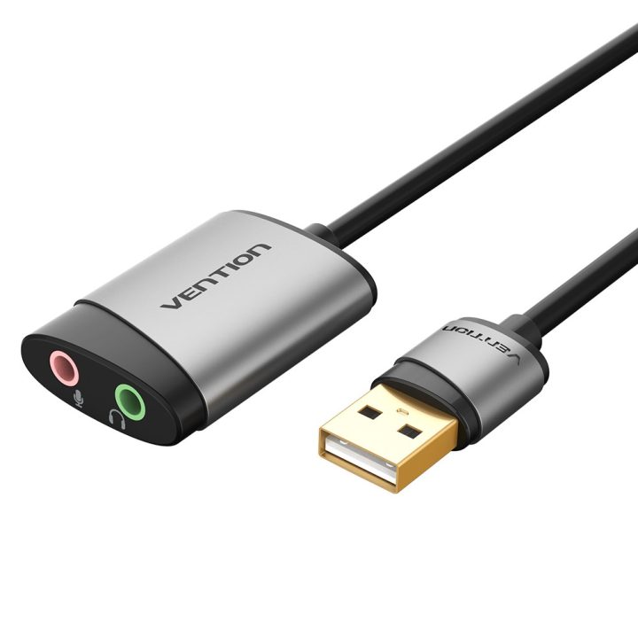 Vention USB External Sound Card 0.15M Gray Metal Type