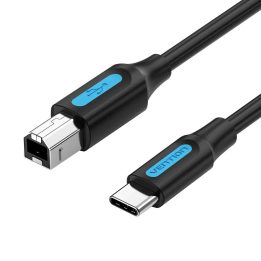 USB 2.0 printer cable male type C to male B 1 m