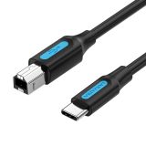 USB 2.0 printer cable male type C to male B 1 m