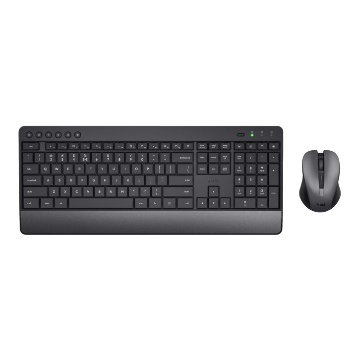 Trust Trezo keyboard Mouse included Universal RF Wireless QWERTY US English Black