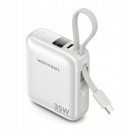 Vention 10000mAh 35W - power bank with USB-C cable (beige)