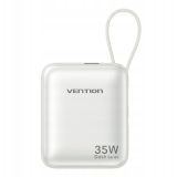 Vention 10000mAh 35W - power bank with USB-C cable (beige)