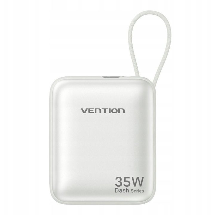 Vention 10000mAh 35W - power bank with USB-C cable (beige)