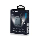 Vention 10000mAh 35W - power bank with USB-C cable (grey)