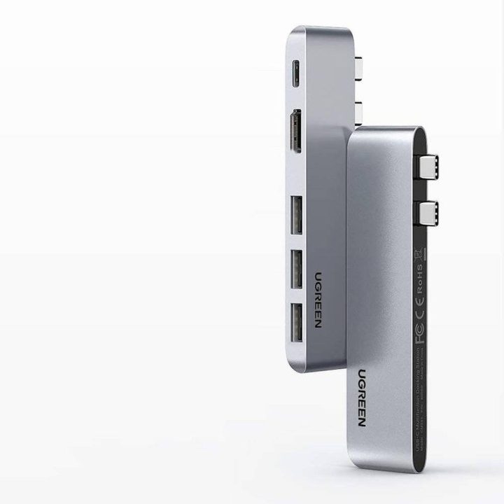 Ugreen 60559 laptop dock/port replicator USB 3.2 Gen 1 (3.1 Gen 1) Type-C Silver