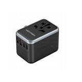 Vention 65W GaN Travel Adapter and Charger 2x USB-A 2x USB-C