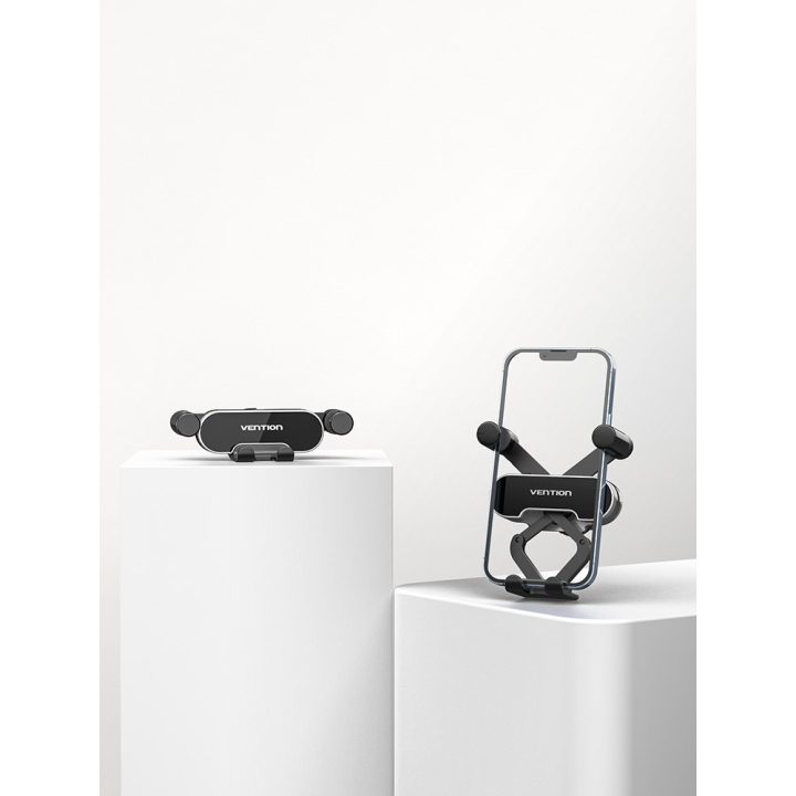 Vention Auto-Clamping Car Phone Mount With Duckbill Clip Gray Crossbar Type