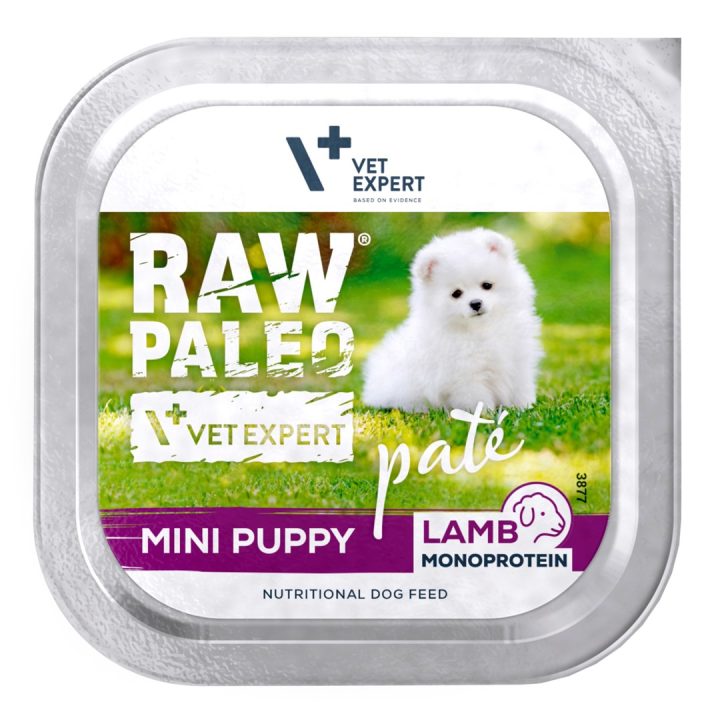VETEXPERT Raw Paleo Pâte Mini Puppy Lamb - wet dog food - 150g