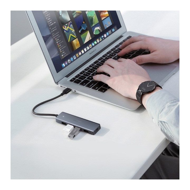 Ugreen Hub 4-in-1 USB-C Adapter to 4× USB 3.0 + USB-C Grey