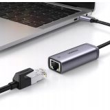 Ugreen external USB Type-C network adapter - RJ45 1 Gbps (1000 Mbps) Grey