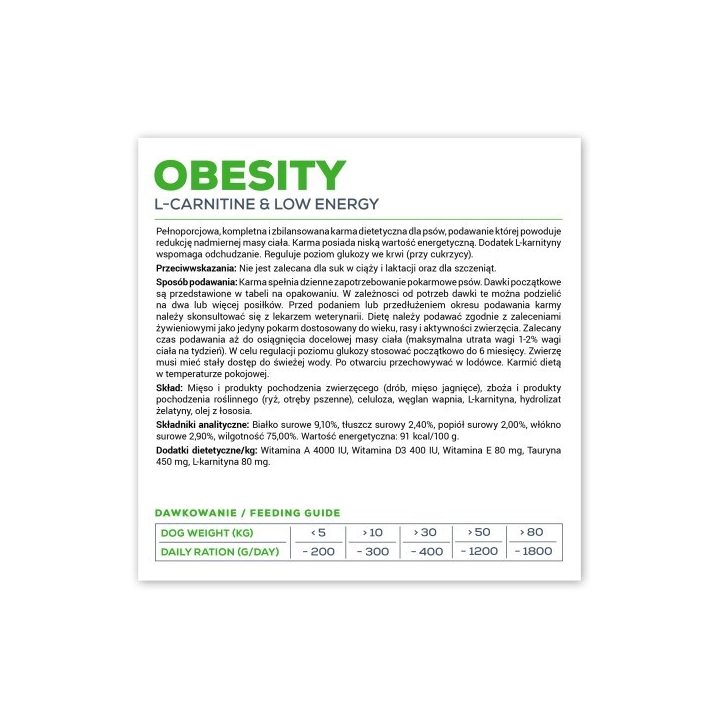 VETEXPERT Veterinary Diet Obesity Dog - wet food for dogs - 400g