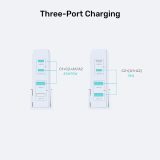 GaN network charger - Unitek P1228AWH01-EU | 70W 2x USB-C 2x USB-A
