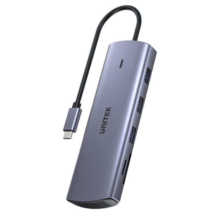 UNITEK 9-in-1 USB-C Hub HDMI VGA SD RJ45 PD 100W