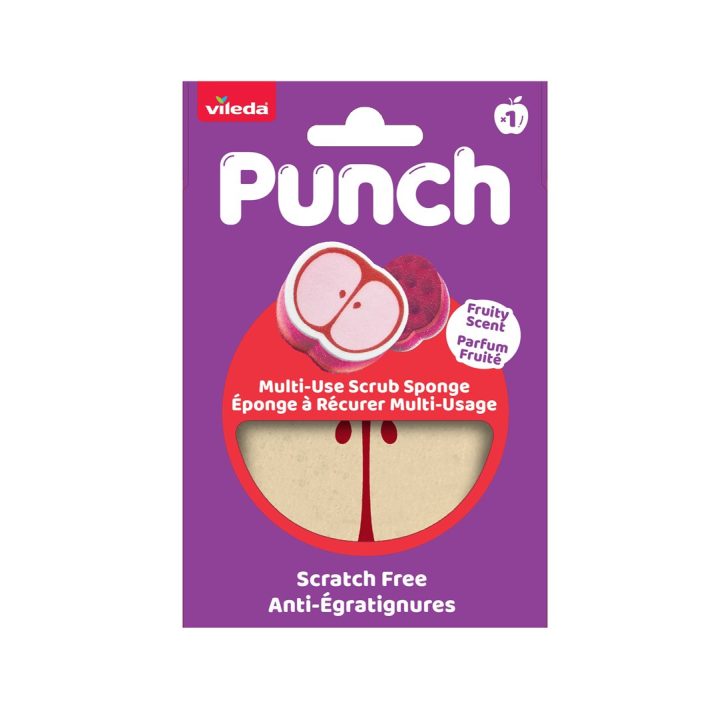 Vileda Punch All-Purpose Sponge – Apple 1 piece
