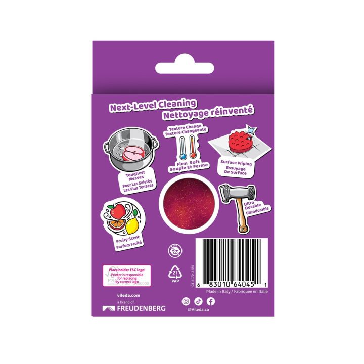 Vileda Punch All-Purpose Sponge – Apple 1 piece