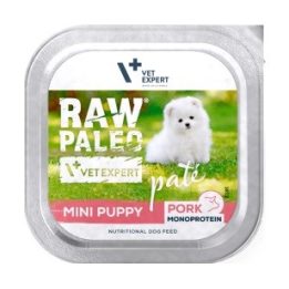 VETEXPERT Raw Paleo Pâte Mini Puppy Pork - wet dog food - 150g