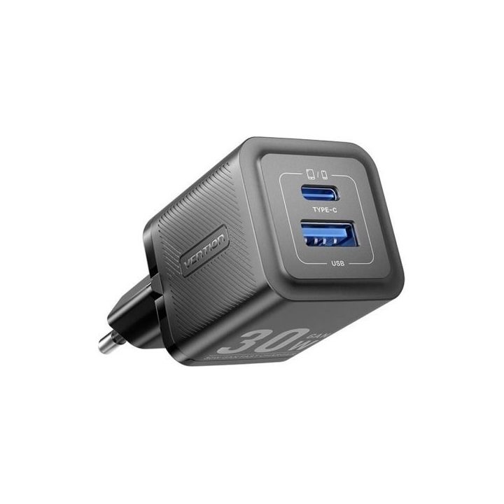 Vention Charger 1x USB-A 1x USB-C GaN 30W