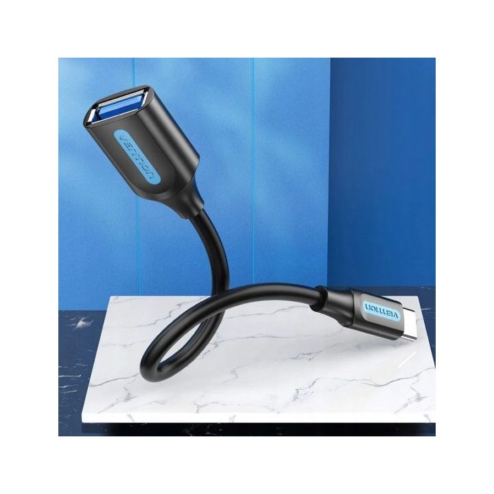 Vention USB 3.1(Gen 1) C Male to A Female OTG Cable 0.15M Black PVC Type