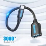 Vention USB 3.1(Gen 1) C Male to A Female OTG Cable 0.15M Black PVC Type