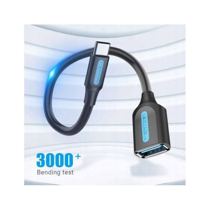 Vention USB 3.1(Gen 1) C Male to A Female OTG Cable 0.15M Black PVC Type