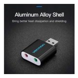 Vention USB External Sound Card Black Metal Type