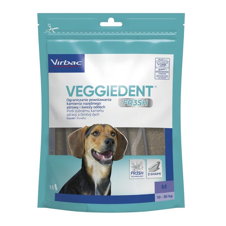 VIBRAC Veggiedent Fresh M - dog treat - 352 5g