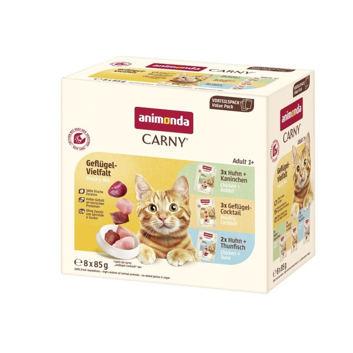 ANIMONDA Carny Adult Poultry mix - wet cat food - 8x85g