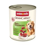 ANIMONDA GranCarno Adult Beef and duck hearts - wet dog food - 800g