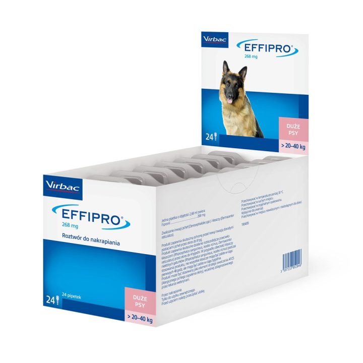 VIRBAC Effipro L (20-40 kg) - drops against fleas and ticks for dogs – 24 pcs